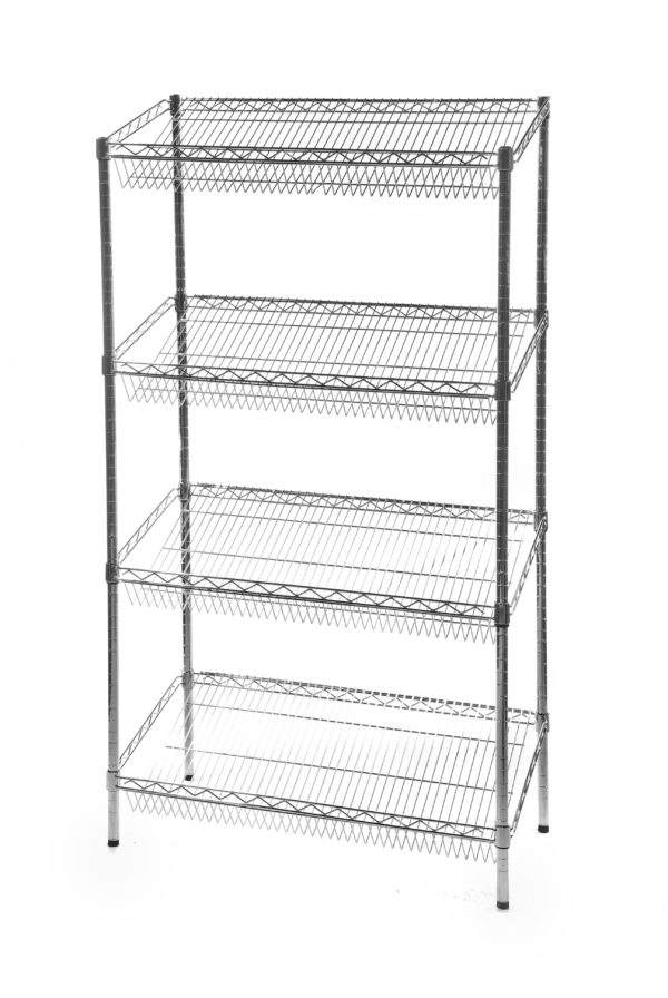 Chrome Wire Shelving 4 Tier Starter Set - Image 2