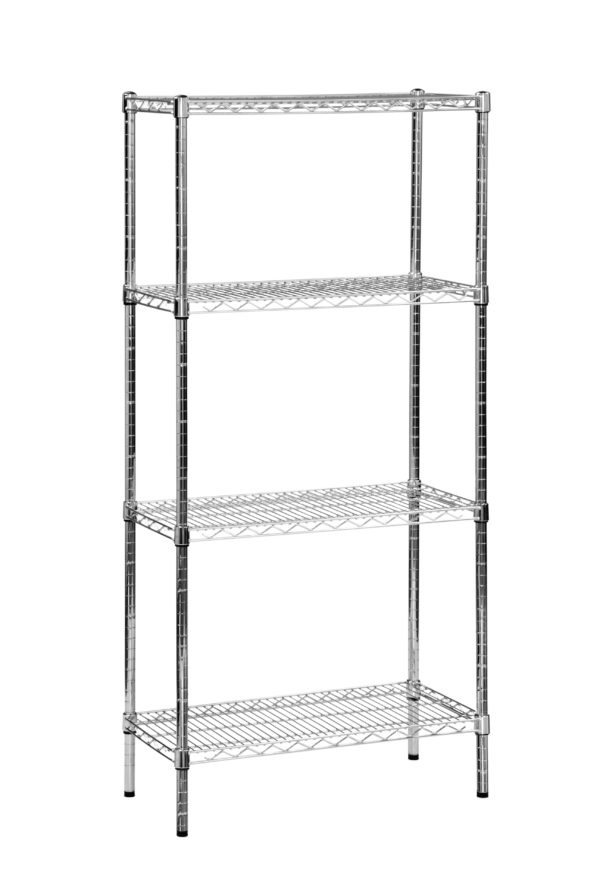 Chrome Wire Shelving 4 Tier Starter Set - Image 3