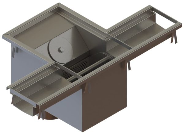 Stainless Diamond Central Bottom Drain Outlet - Image 2