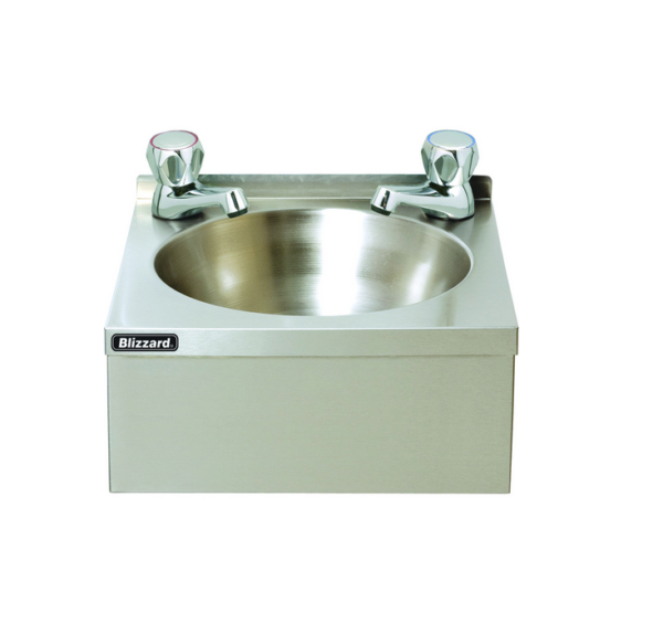 Stainless Steel Wash Hand Basin complete with Taps, Waste & Plug