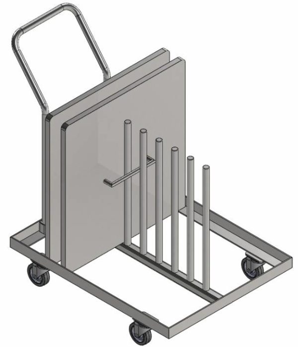 Stainless Eurobin Lid Trolley - Image 2