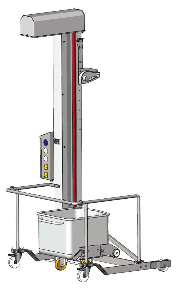 New Design ** Stainless Single Column Mobile Eurobin Lifter Tipper