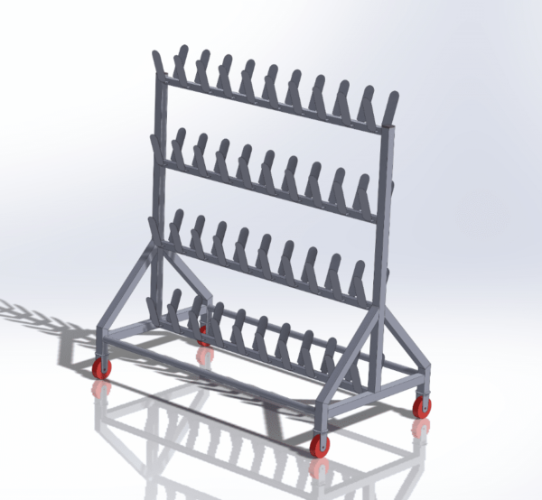 Stainless Mobile Shoe Rack - Image 2