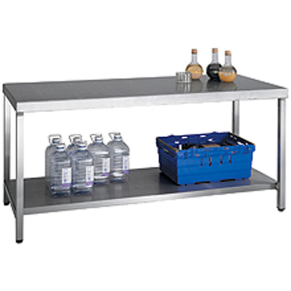 Stainless Steel Bench Table with options for Undershelf, drawers or Cupboards